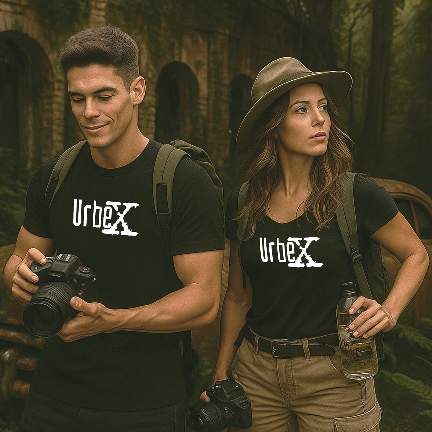 Urbex T-Shirt Damen – Schwarz – Urban Explorer Shirt mit UrbeX Print