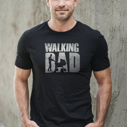 Walking Dad T-Shirt – Lustiges Vatertags Geschenk für Papa – Shirt für frischgebackene Väter – Schwarz oder Weiß – XS bis 3XL
