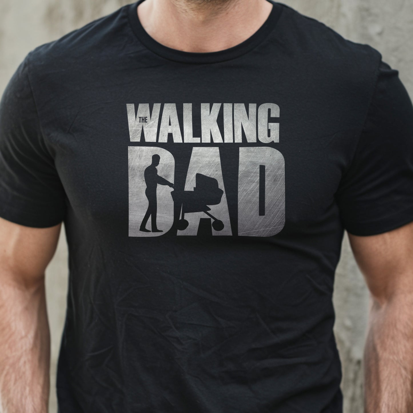 Walking Dad T-Shirt – Lustiges Vatertags Geschenk für Papa – Shirt für frischgebackene Väter – Schwarz oder Weiß – XS bis 3XL