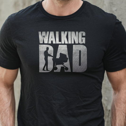 Walking Dad T-Shirt – Lustiges Vatertags Geschenk für Papa – Shirt für frischgebackene Väter – Schwarz oder Weiß – XS bis 3XL